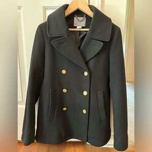 New J. Crew majesty peacoat.